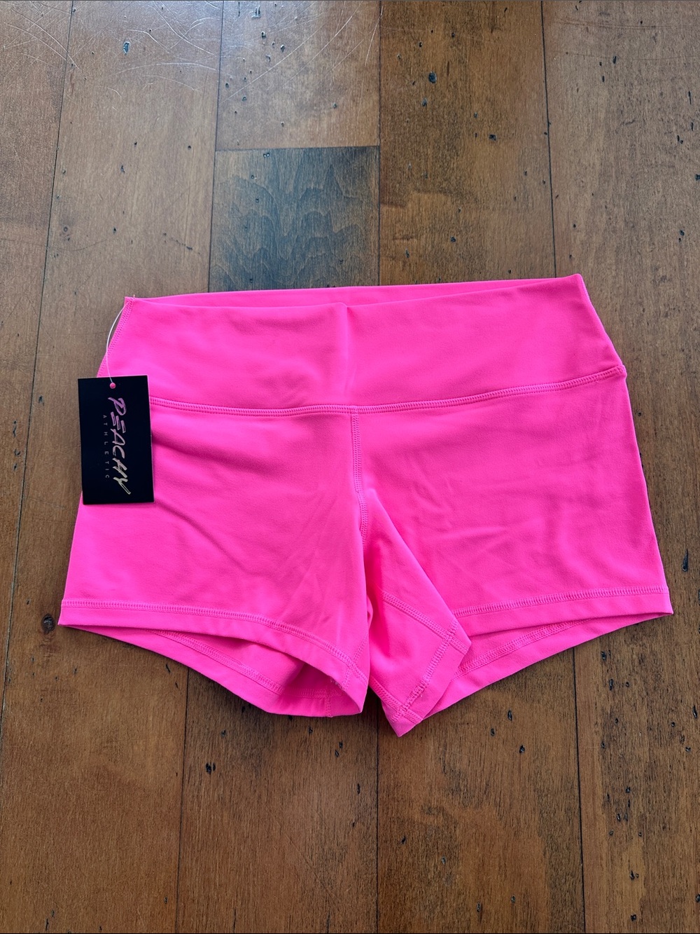 NWT Women's Peach Athletics Neon Pink Shorts